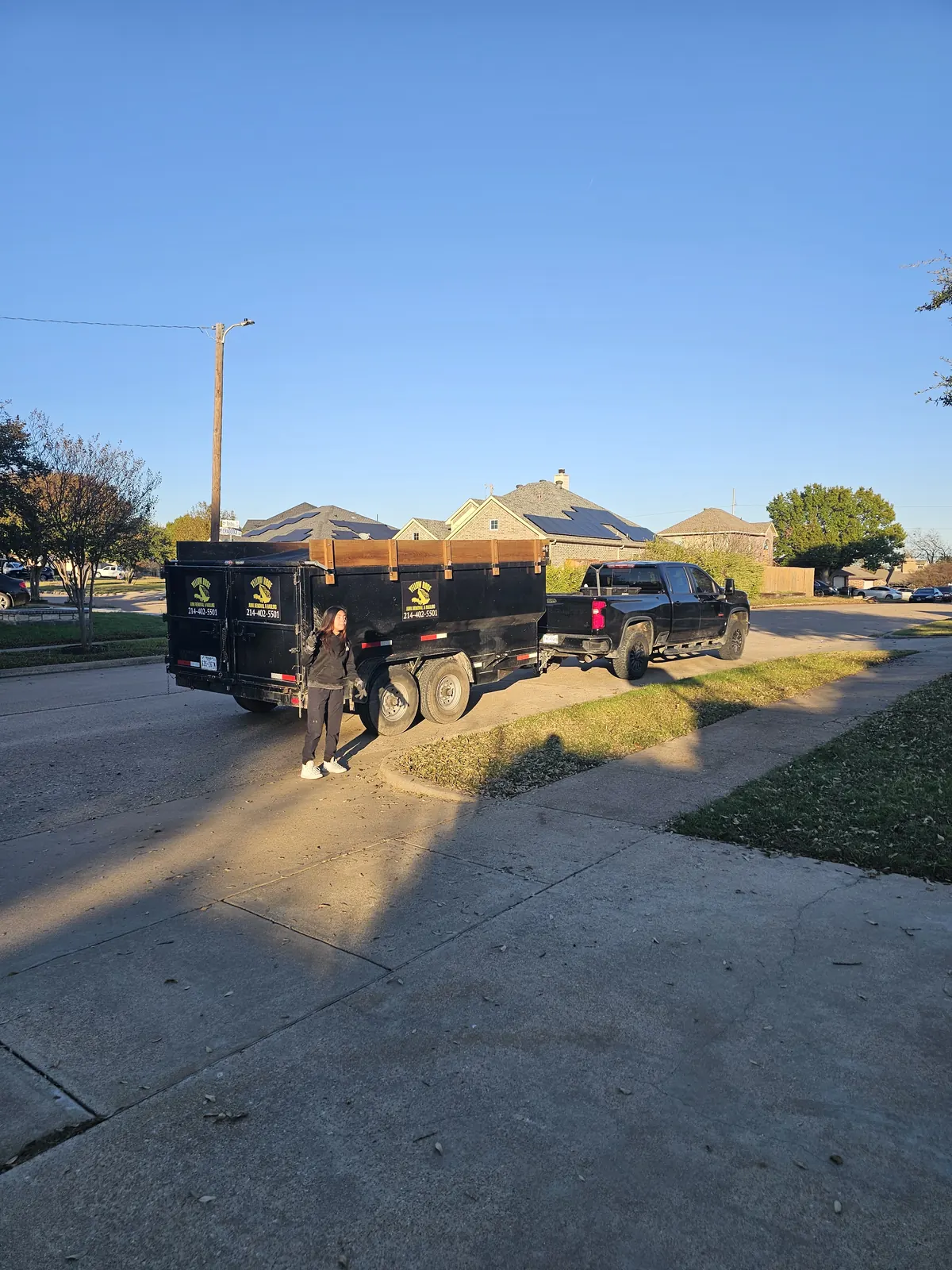 Driveway clear after brush removal