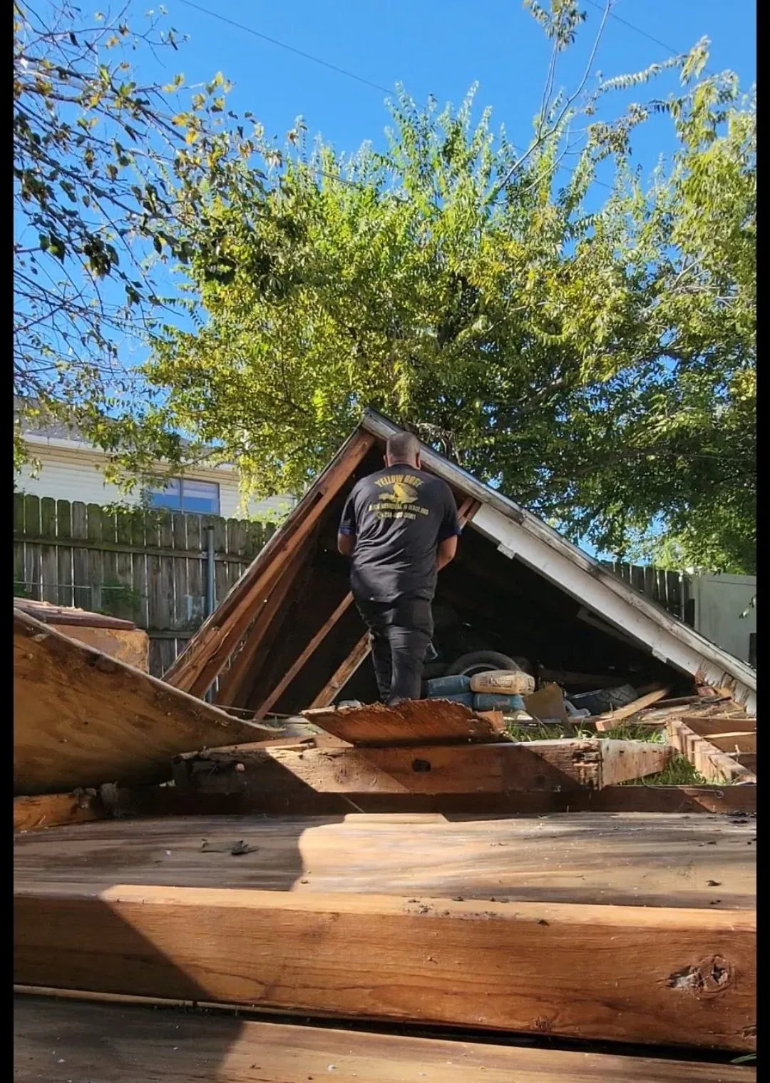 Shed demolition and removal